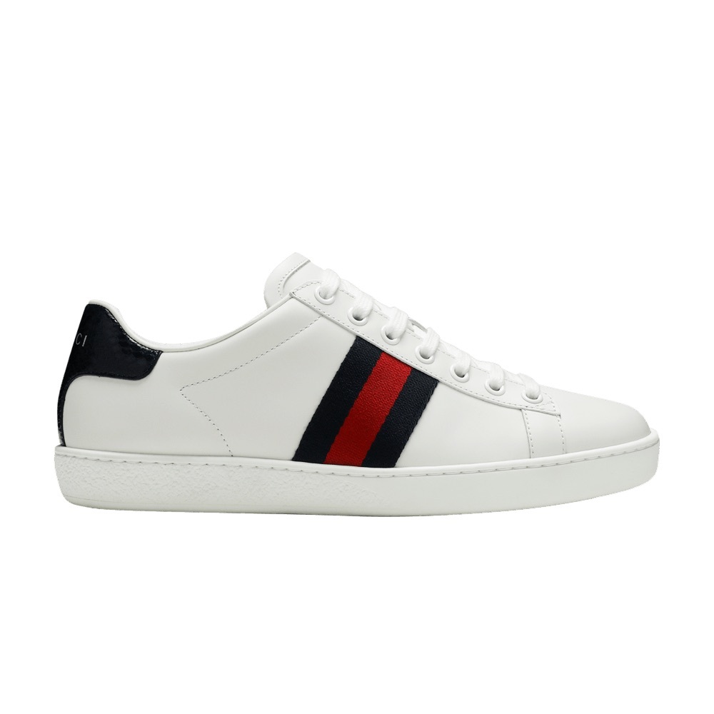 Gucci Kids White Sneakers with Red and Black Accents